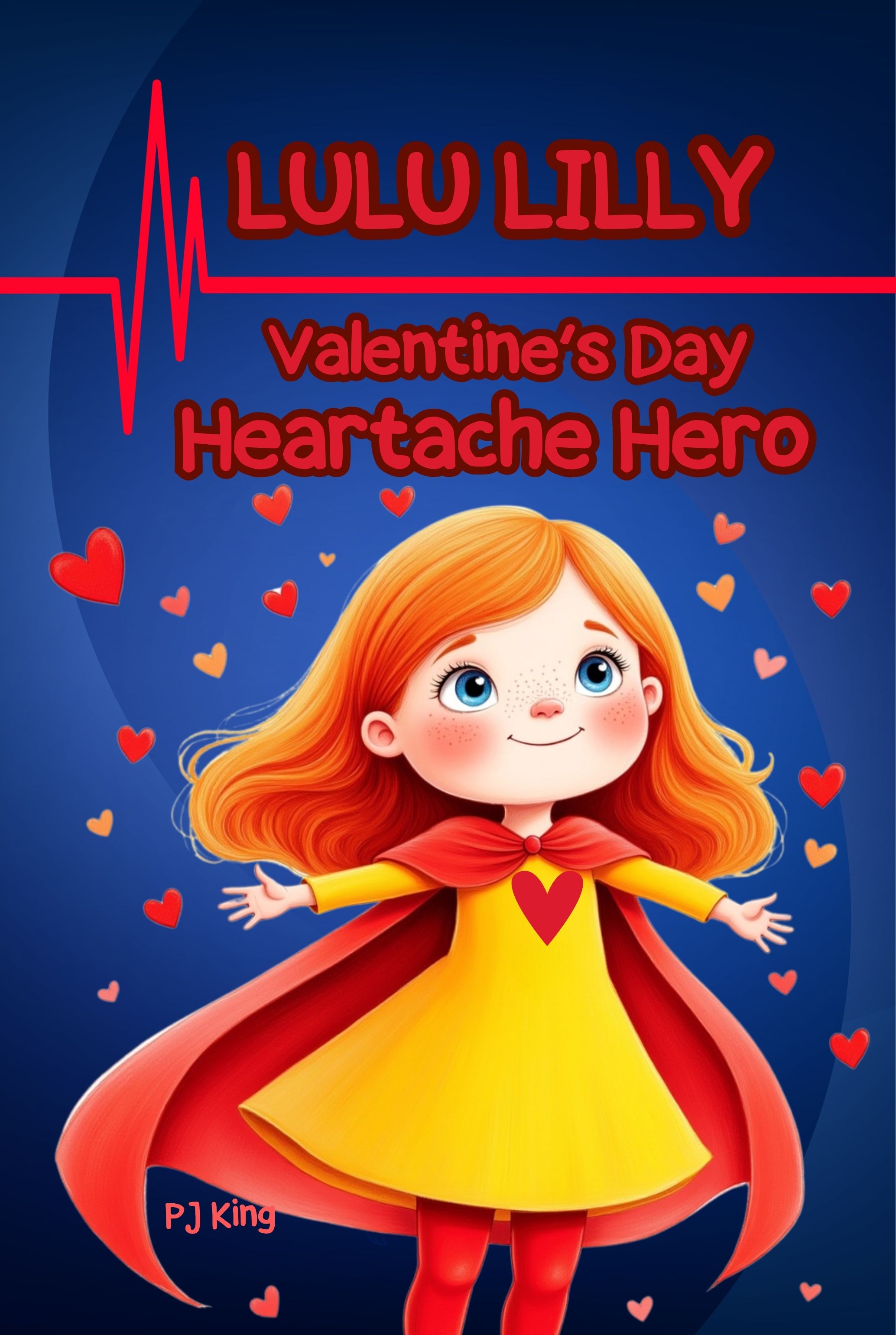 Book cover of Lulu Lilly Valentine's Day Heartache Hero, a Valentine's chapter book for kids ages 6-9