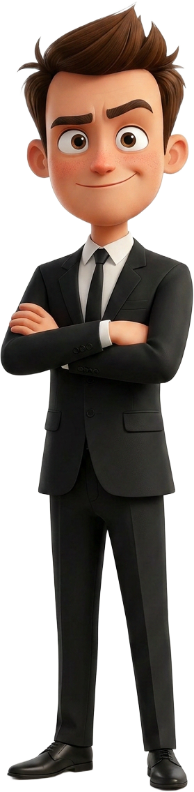 Principal Mr. Boss in his black suit